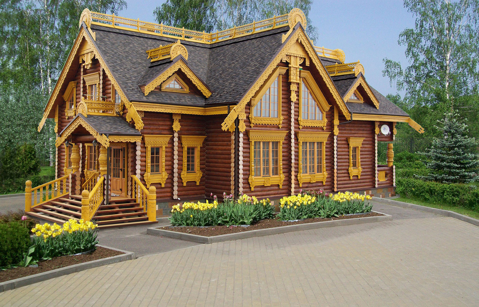 Строительство загородного дома в русском стиле