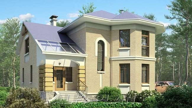 Проект дома коттеджа 56B (3D) в Тюмени