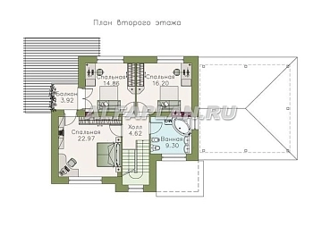Проект дома коттеджа 95B (3D) в Тюмени