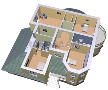 Проект дома коттеджа 49B (3D) в Тюмени