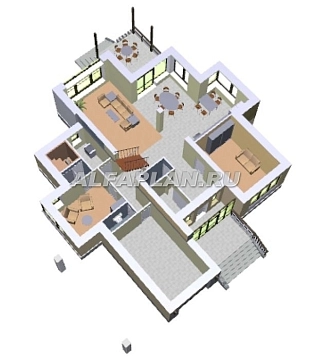Проект дома коттеджа 107A (3D) в Тюмени