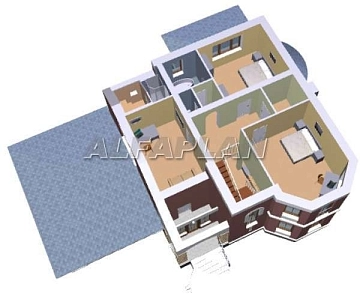 Проект дома коттеджа 56A (3D) в Тюмени