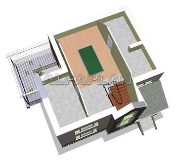 Проект дома коттеджа 95A (3D) в Тюмени