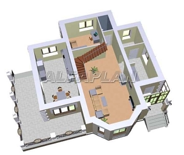Проект дома коттеджа 88A (3D) в Тюмени