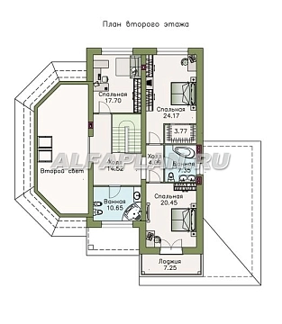 Проект дома коттеджа 386A (3D) в Тюмени