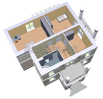 Проект дома коттеджа 112A (3D) в Тюмени