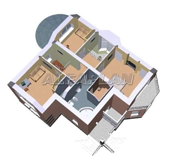 Проект дома коттеджа 65A (3D) в Тюмени