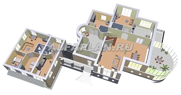 Проект дома коттеджа 58A (3D) в Тюмени