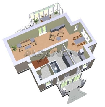 Проект дома коттеджа 112A (3D) в Тюмени